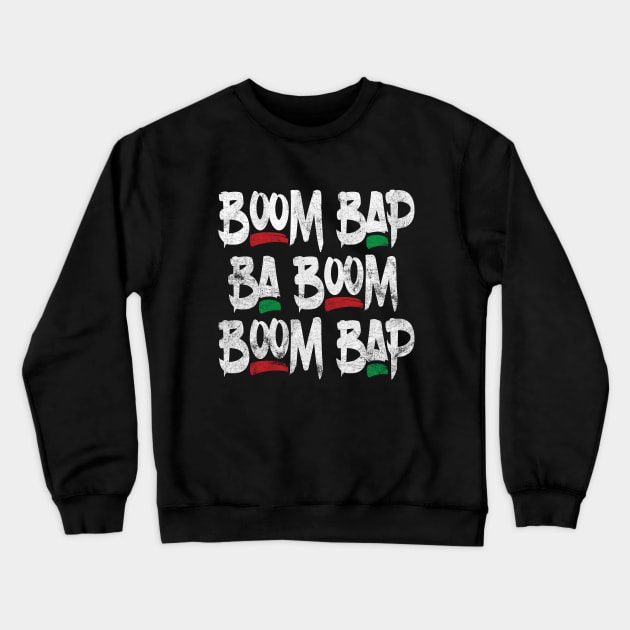 Boom Bap Hip Hop Crewneck Sweatshirt by analogdreamz